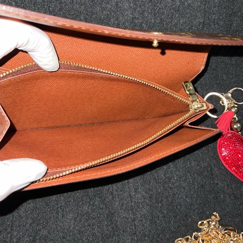 ✅AUTHENTIC LV LONG WALLET + FREE GENERIC CHAIN+CHARM - Picture 10 of 11